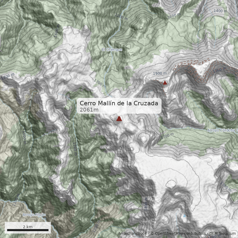 Mapa Cerro Mallín de la Cruzada