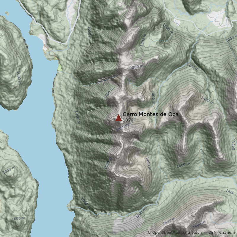 Mapa Cerro Montes de Oca