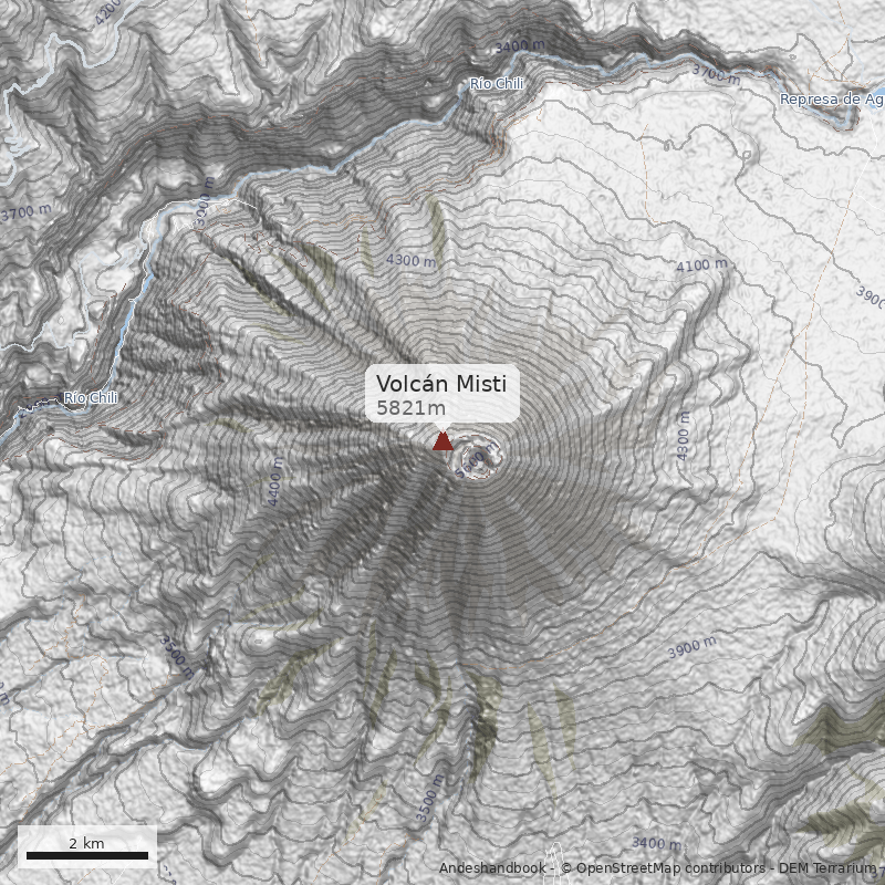 Mapa Volcán Misti