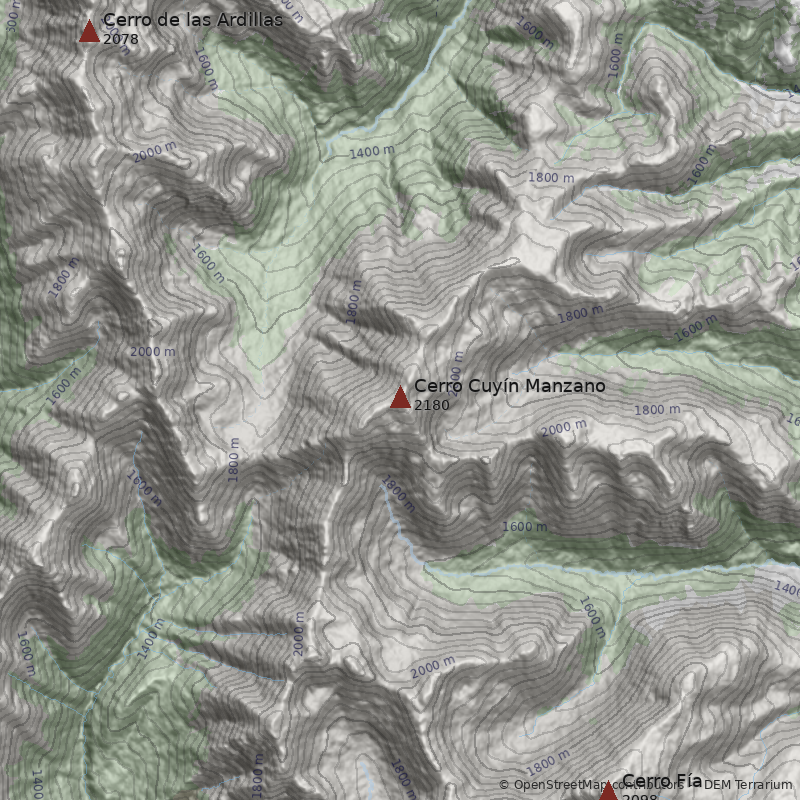 Mapa Cerro Cuyín Manzano