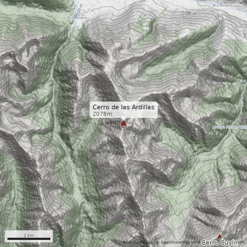 Mapa Cerro de las Ardillas