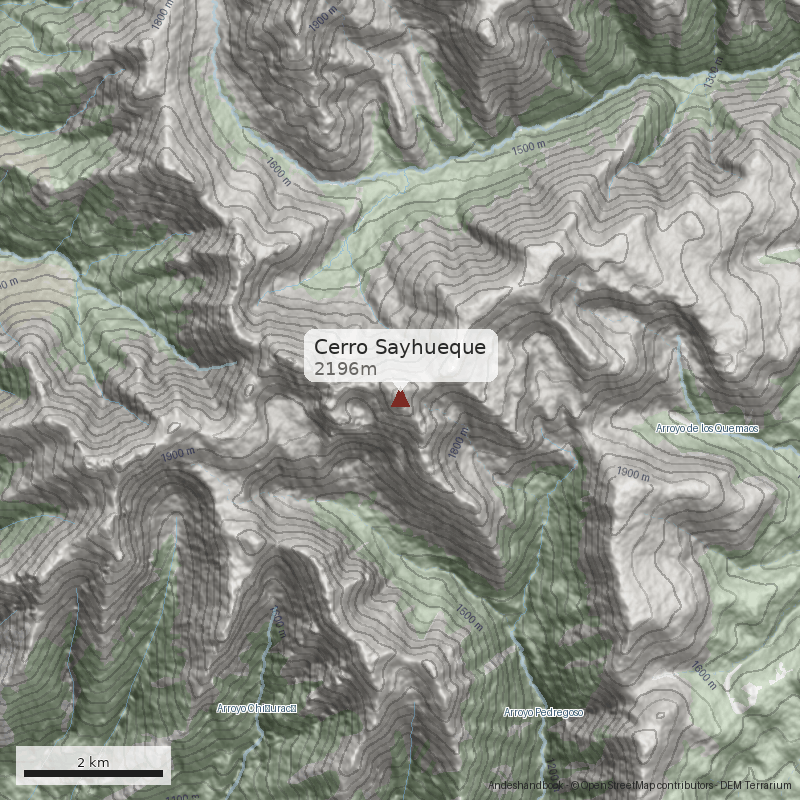 Mapa Cerro Sayhueque