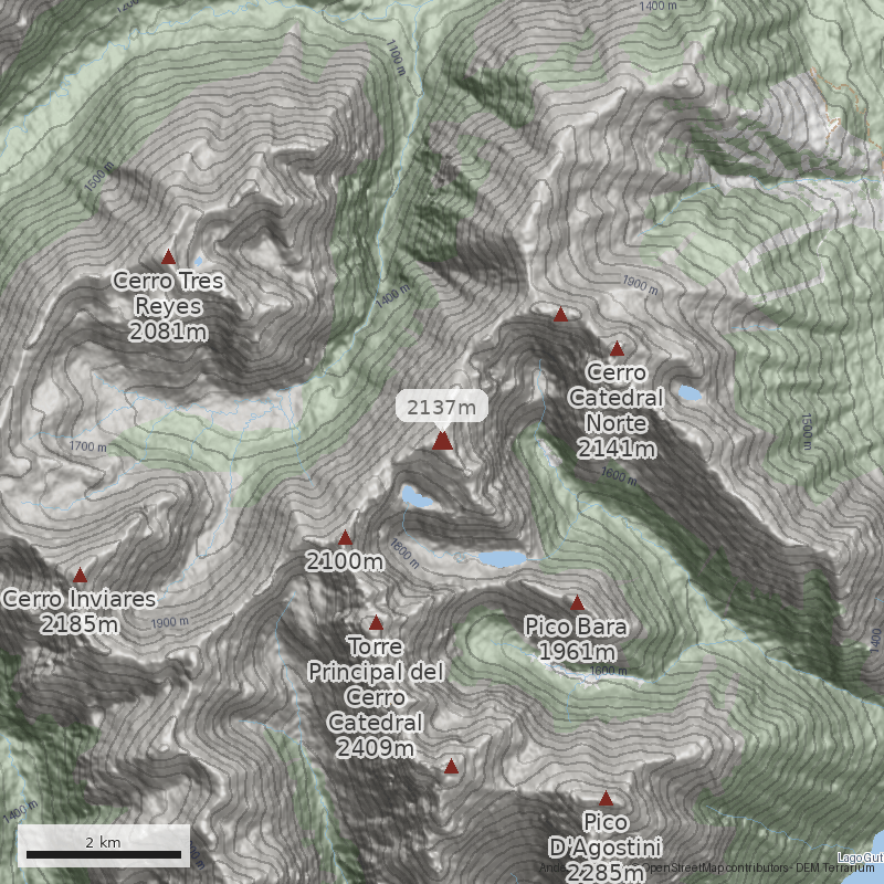 Mapa Cerro Roca Inclinada
