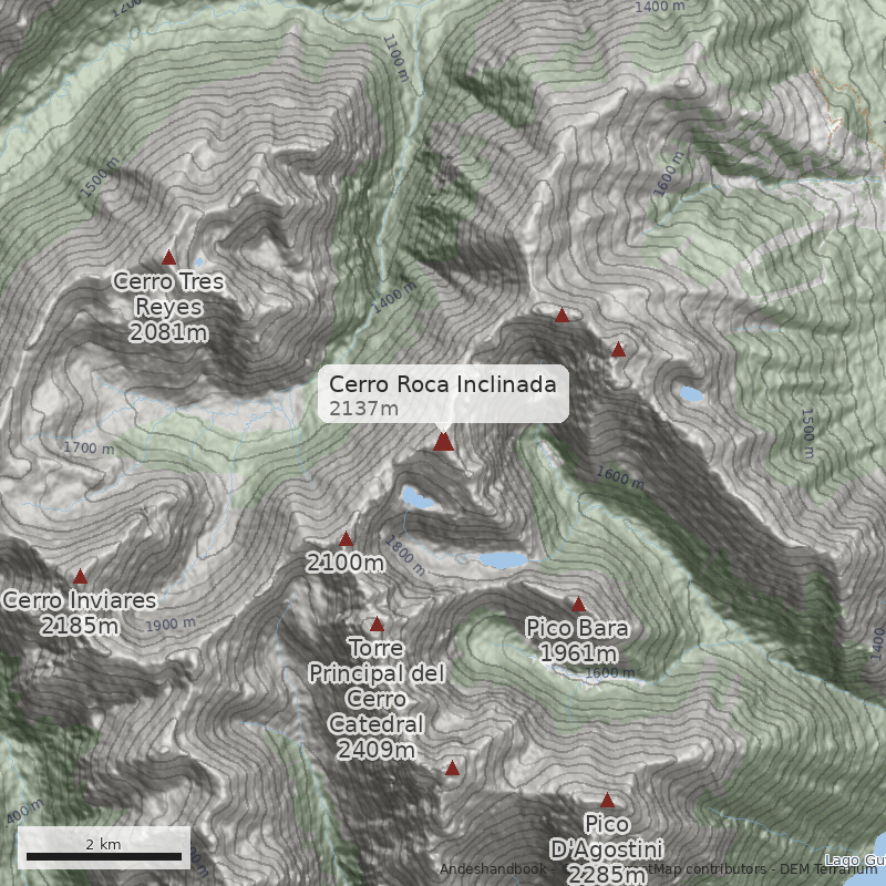 Mapa Cerro Roca Inclinada