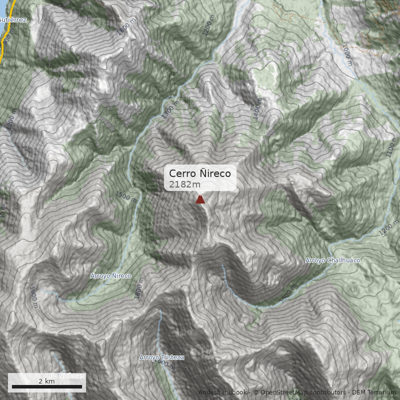 Mapa Cerro Ñireco