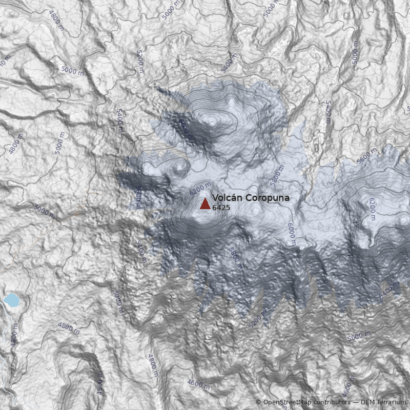 Mapa Volcán Coropuna