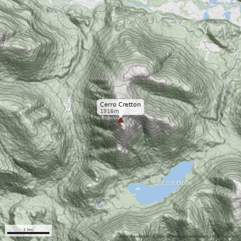 Mapa Cerro Cretton
