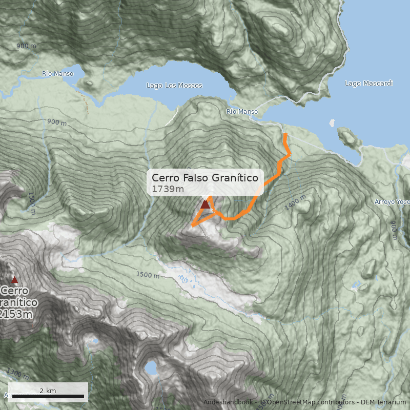 Mapa Cerro Falso Granítico