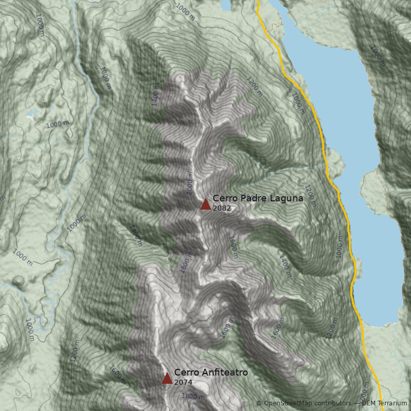 Mapa Cerro Padre Laguna