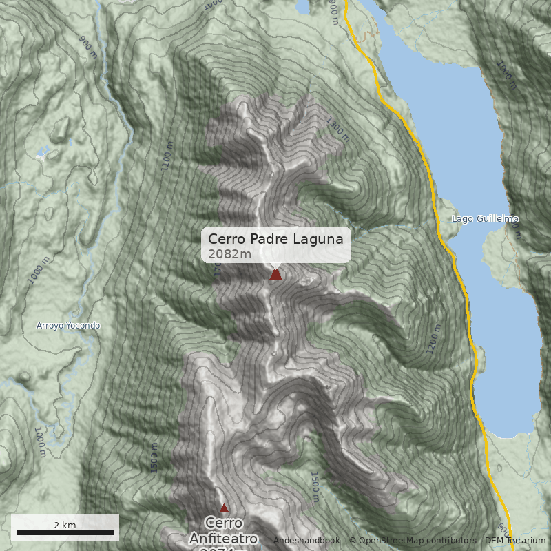 Mapa Cerro Padre Laguna