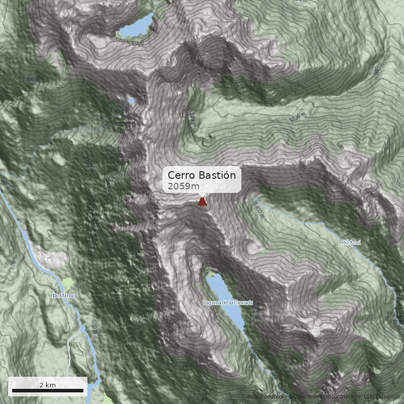 Mapa Cerro Bastión