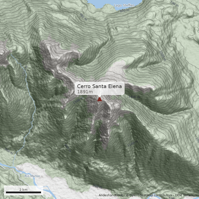 Mapa Cerro Santa Elena