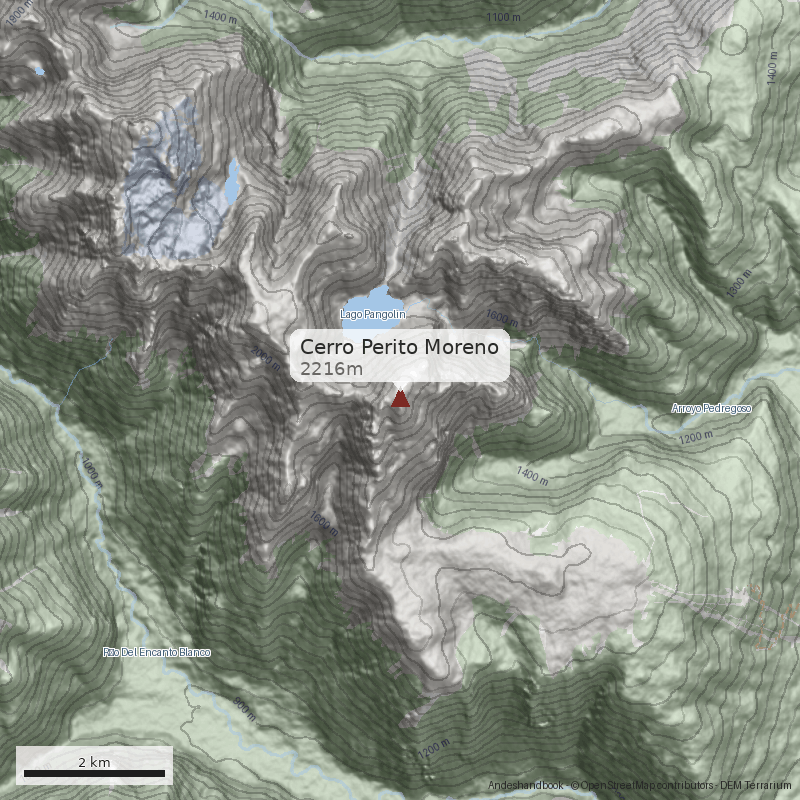 Mapa Cerro Perito Moreno