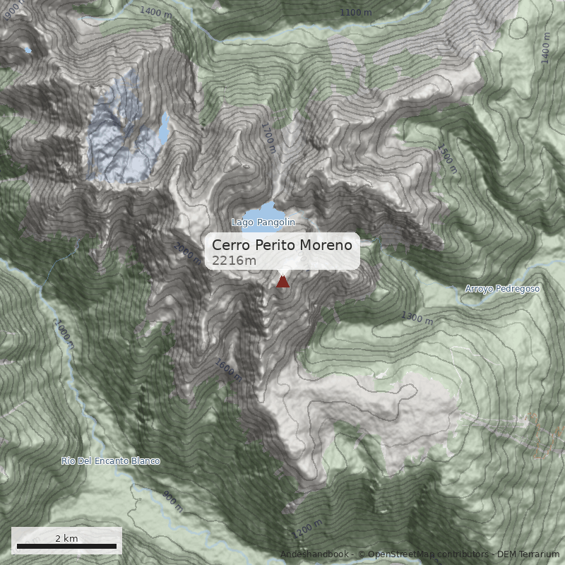 Mapa Cerro Perito Moreno