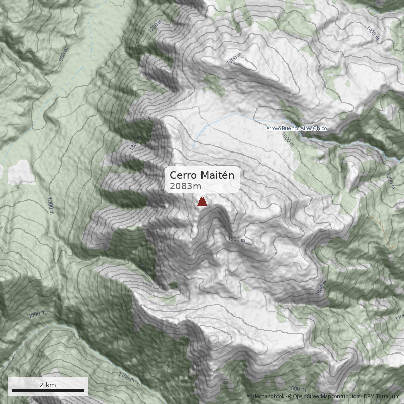Mapa Cerro Maitén