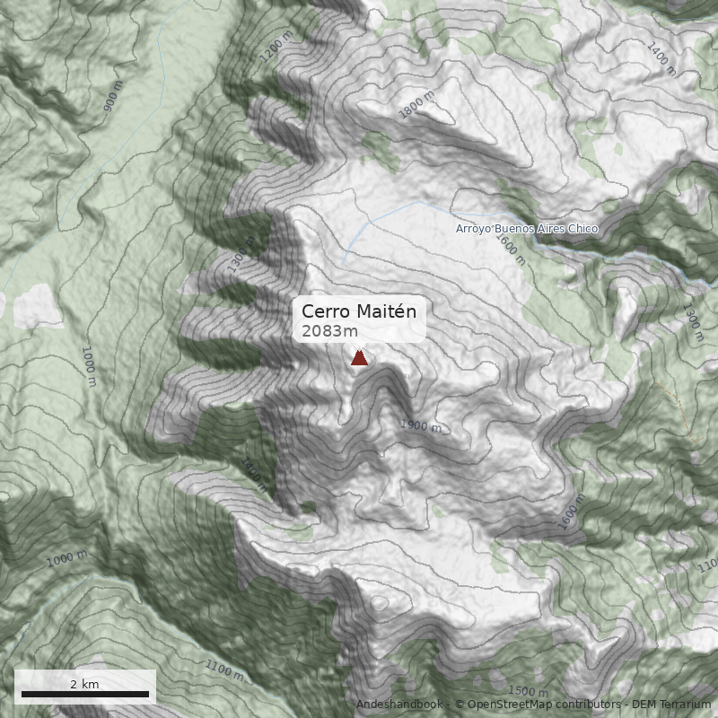 Mapa Cerro Maitén