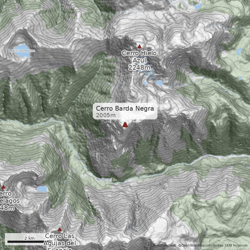 Mapa Cerro Barda Negra