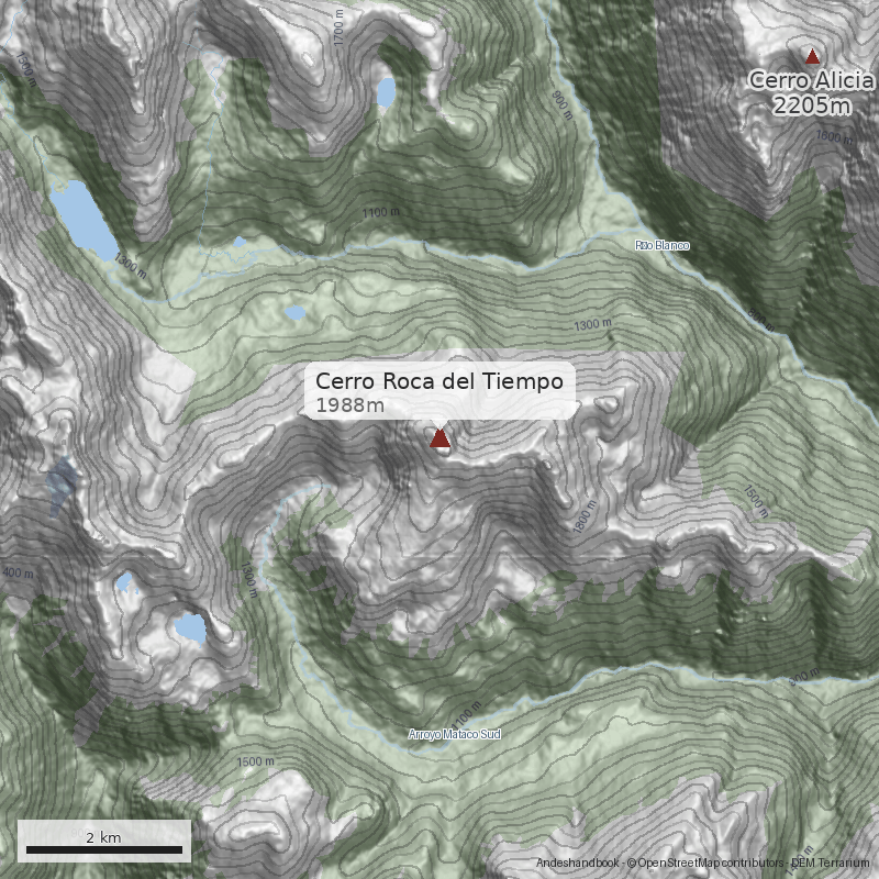 Mapa Cerro Roca del Tiempo