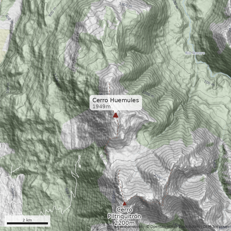 Mapa Cerro Huemules