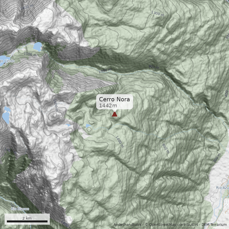 Mapa Cerro Nora