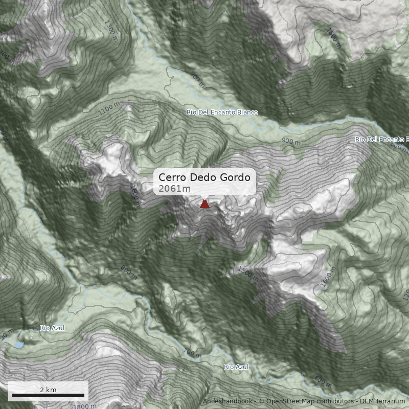 Mapa Cerro Dedo Gordo