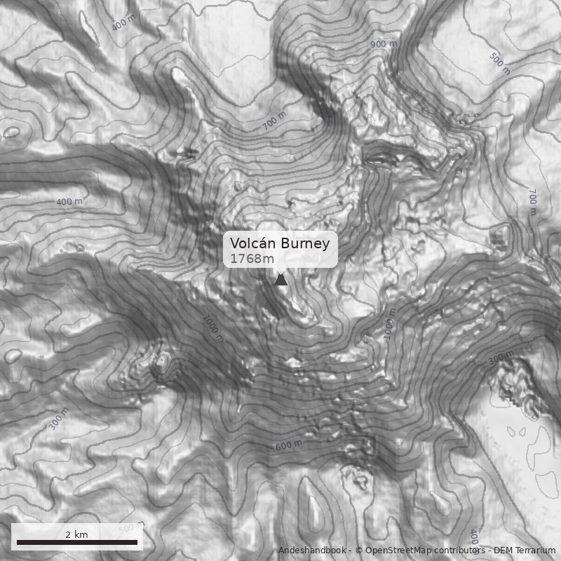 Mapa Volcán Burney
