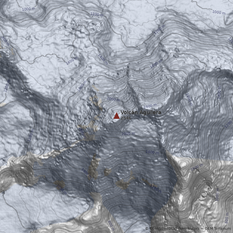 Mapa Volcán Aguilera