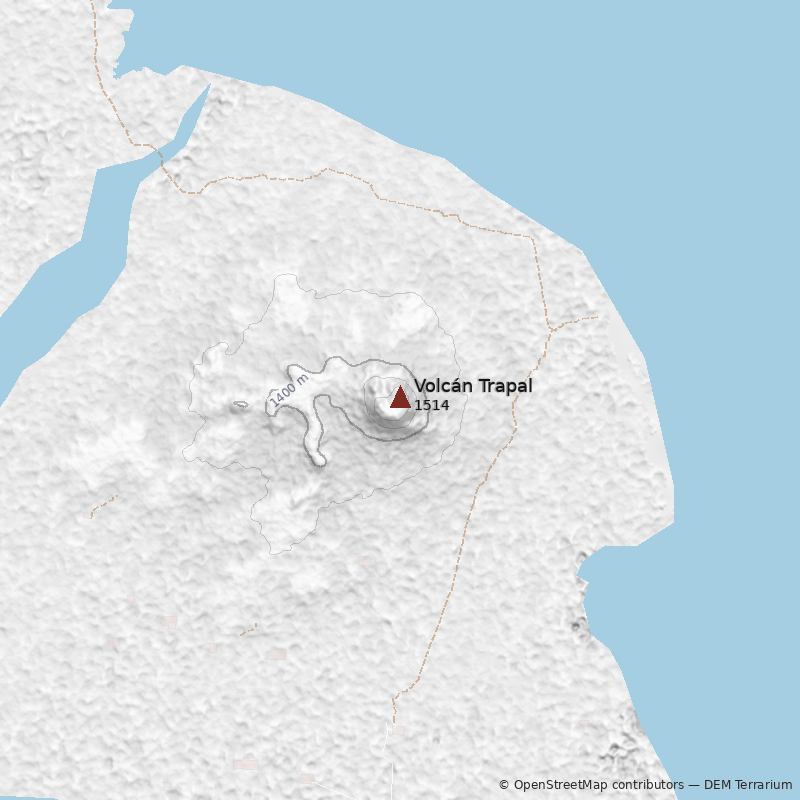 Mapa Volcán Trapal