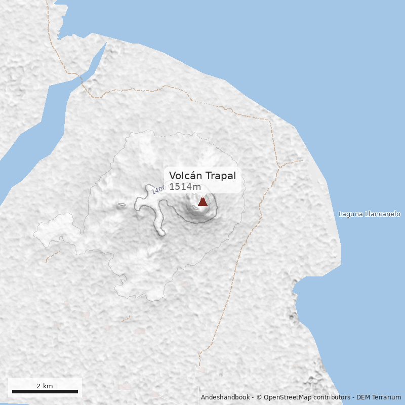 Mapa Volcán Trapal