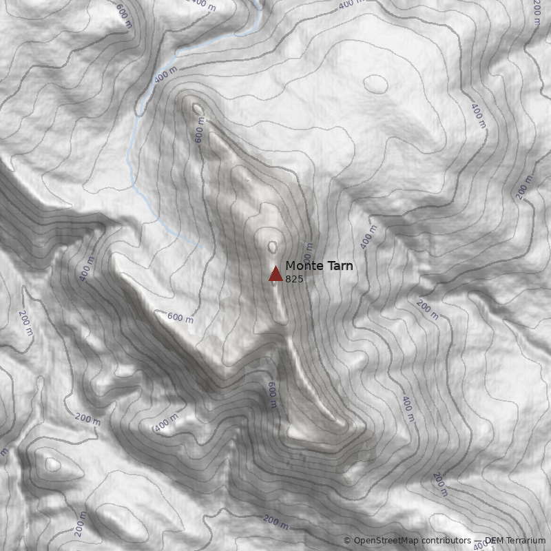 Mapa Monte Tarn