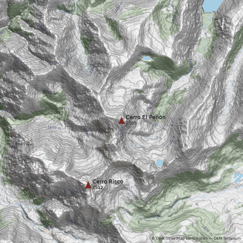 Mapa Cerro El Peñón