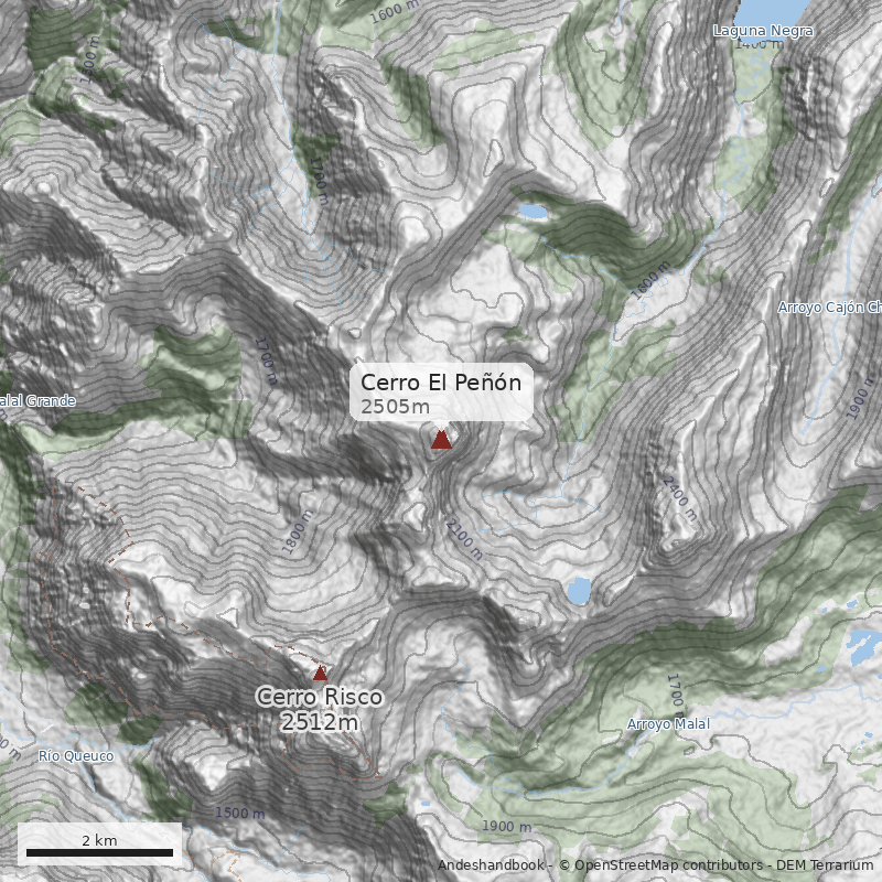 Mapa Cerro El Peñón