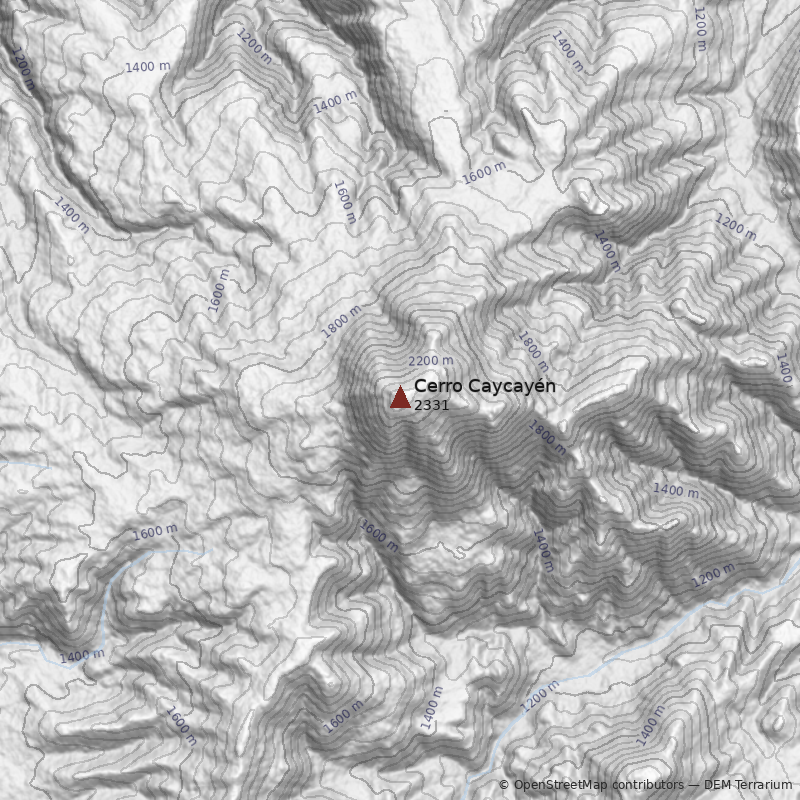 Mapa Cerro Caycayén