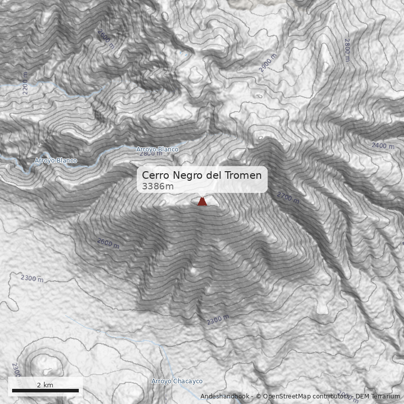 Mapa Cerro Negro del Tromen