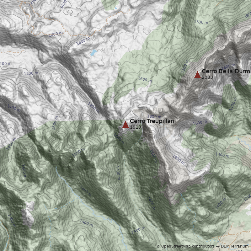 Mapa Cerro Treupillán