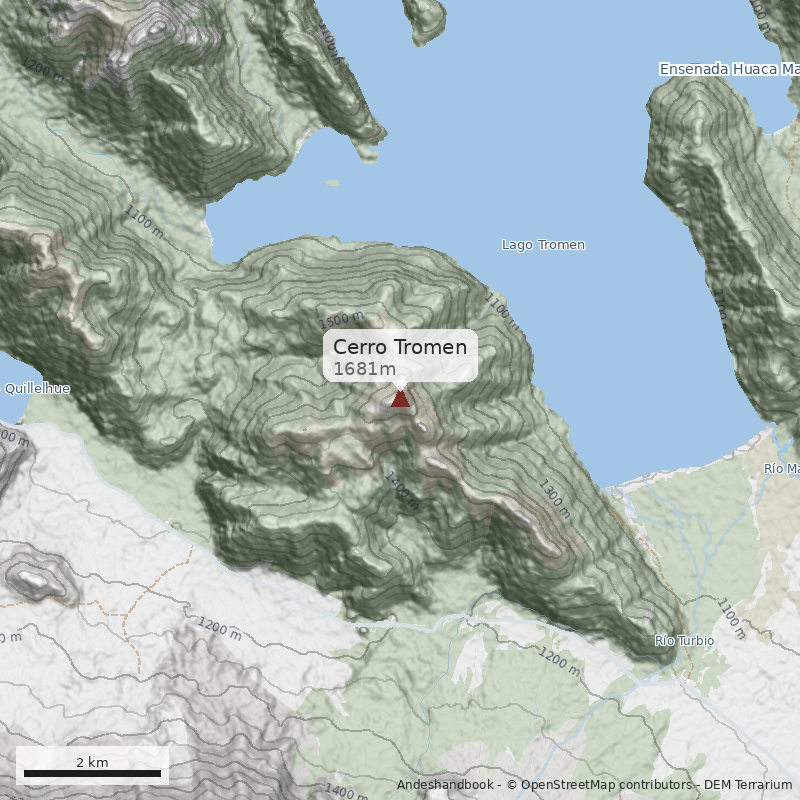 Mapa Cerro Tromen