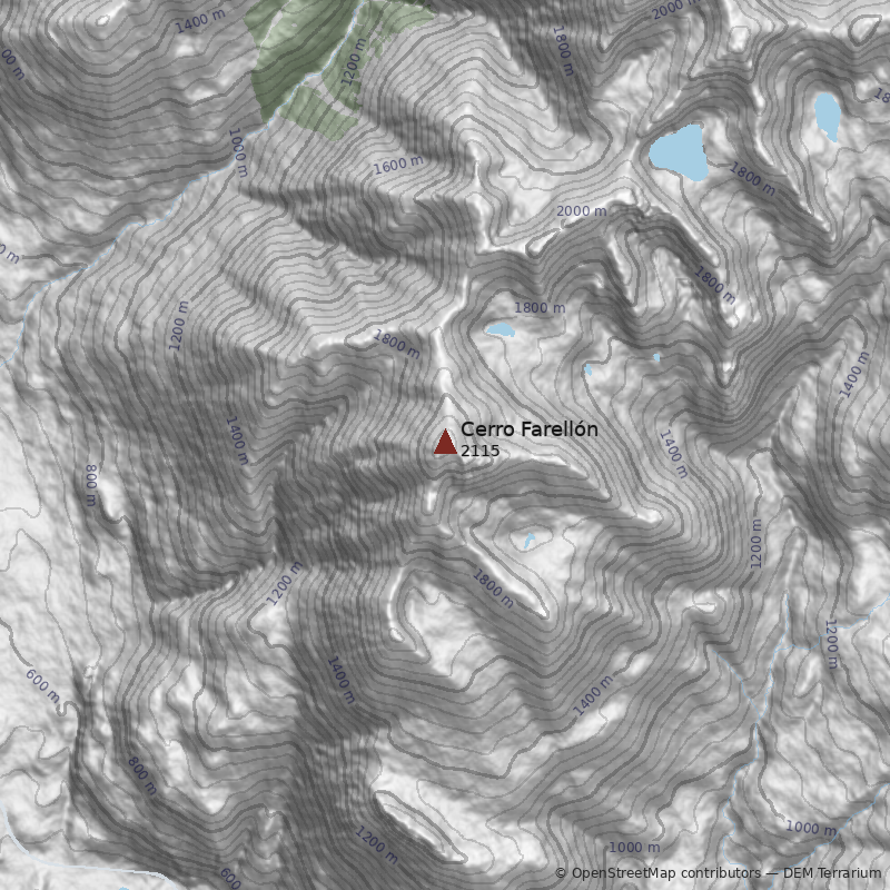 Mapa Cerro Farellón