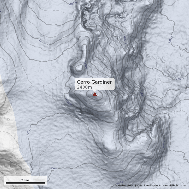 Mapa Cerro Gardiner
