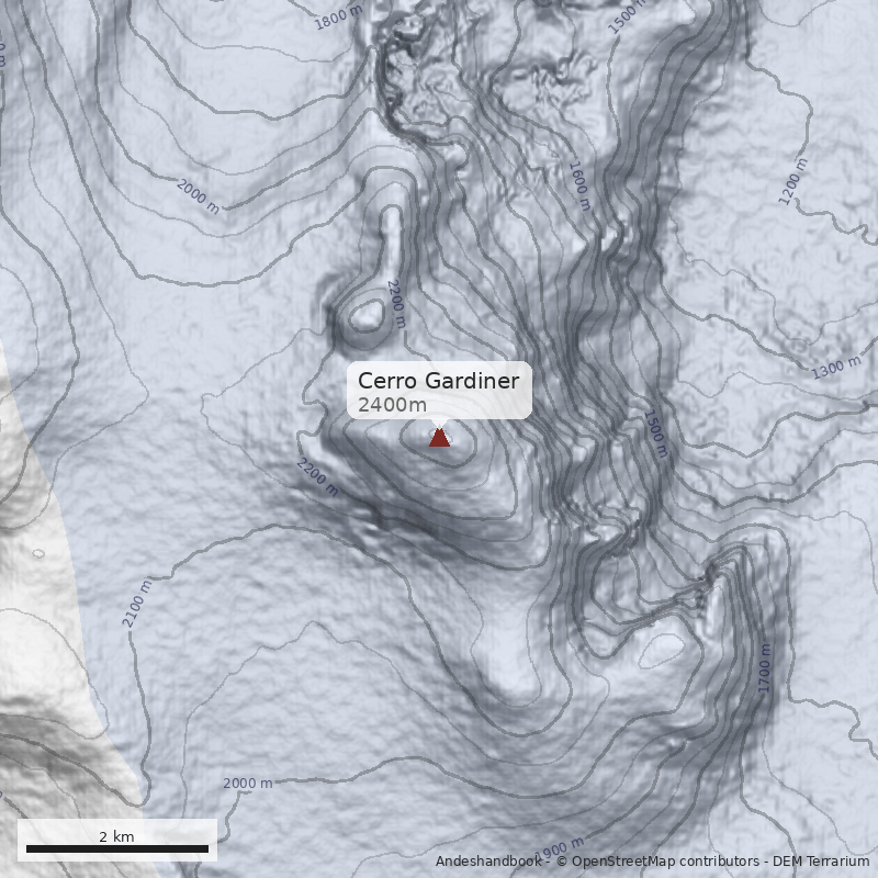 Mapa Cerro Gardiner