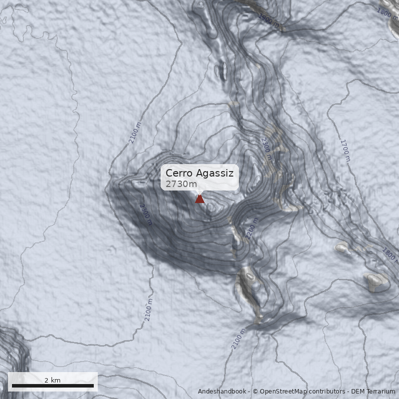 Mapa Cerro Agassiz