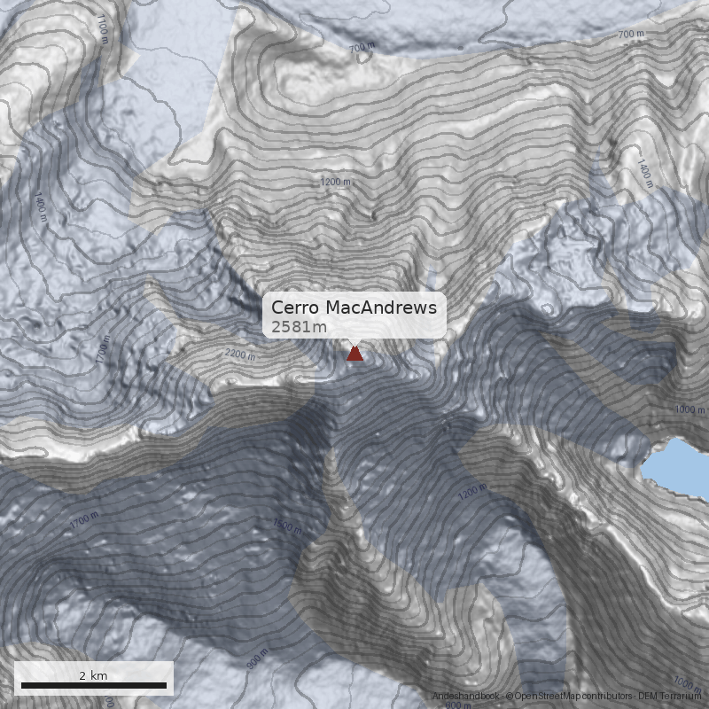 Mapa Cerro MacAndrews