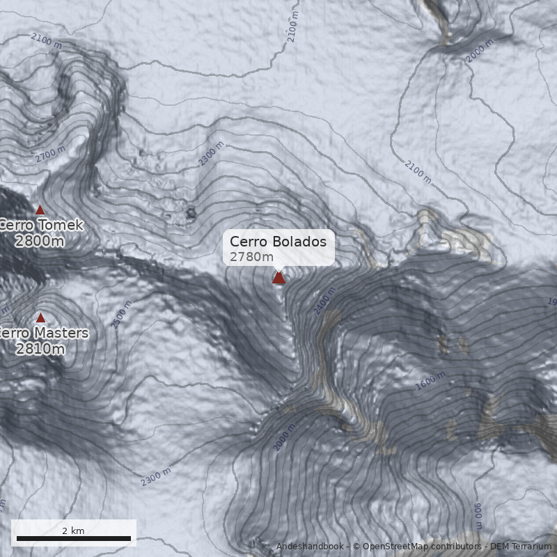 Mapa Cerro Bolados