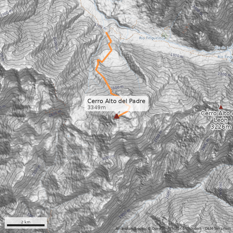 Mapa Cerro Alto del Padre