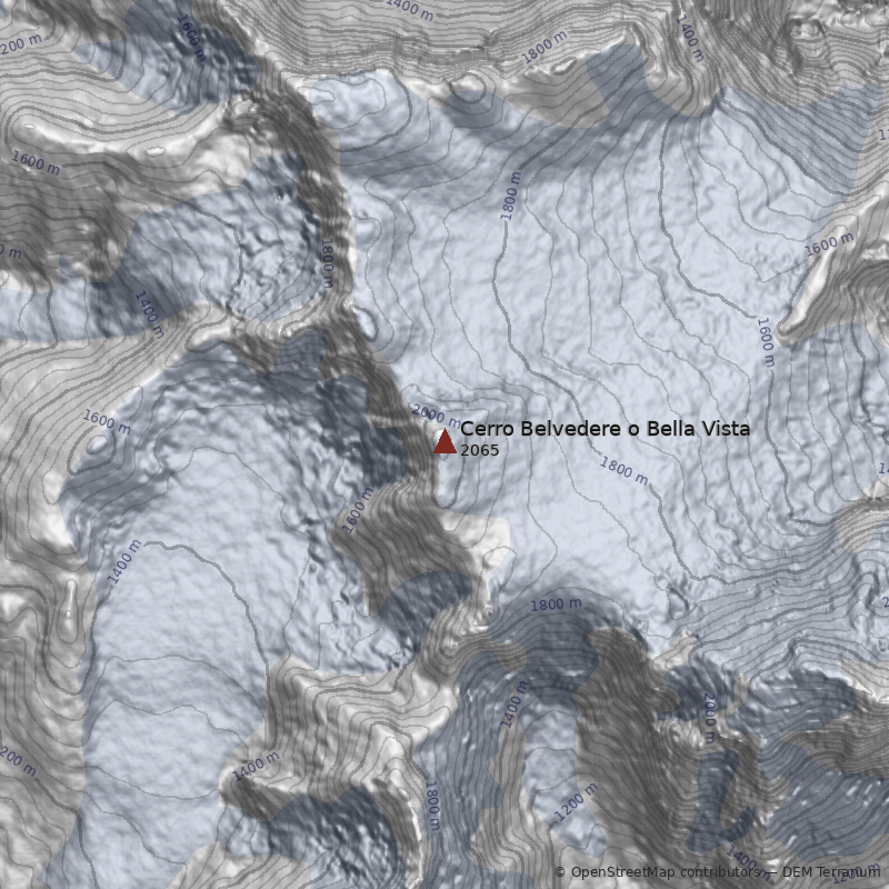 Mapa Cerro Belvedere o Bella Vista