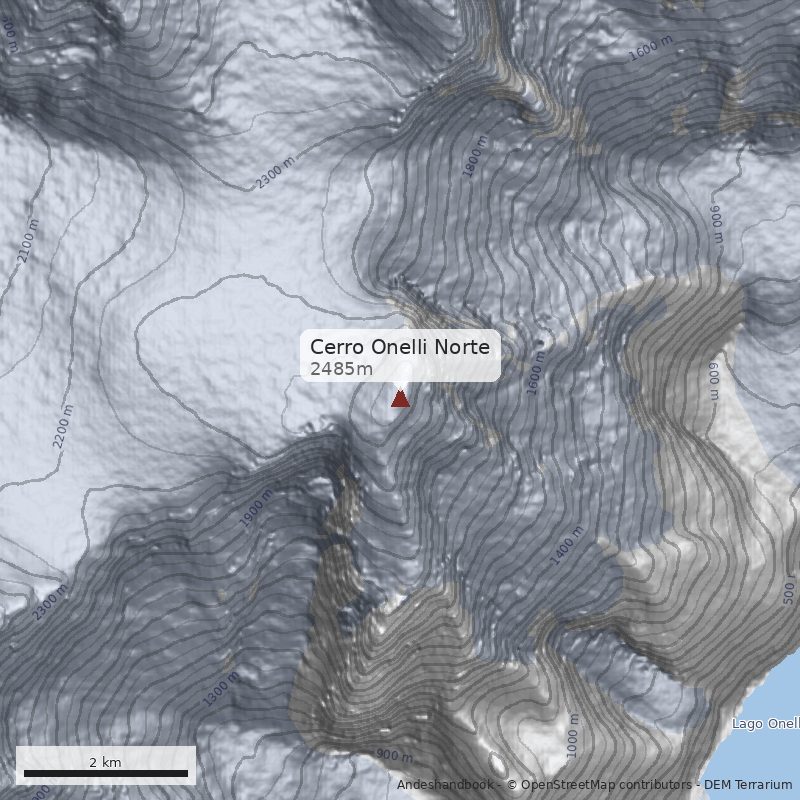 Mapa Cerro Onelli Norte