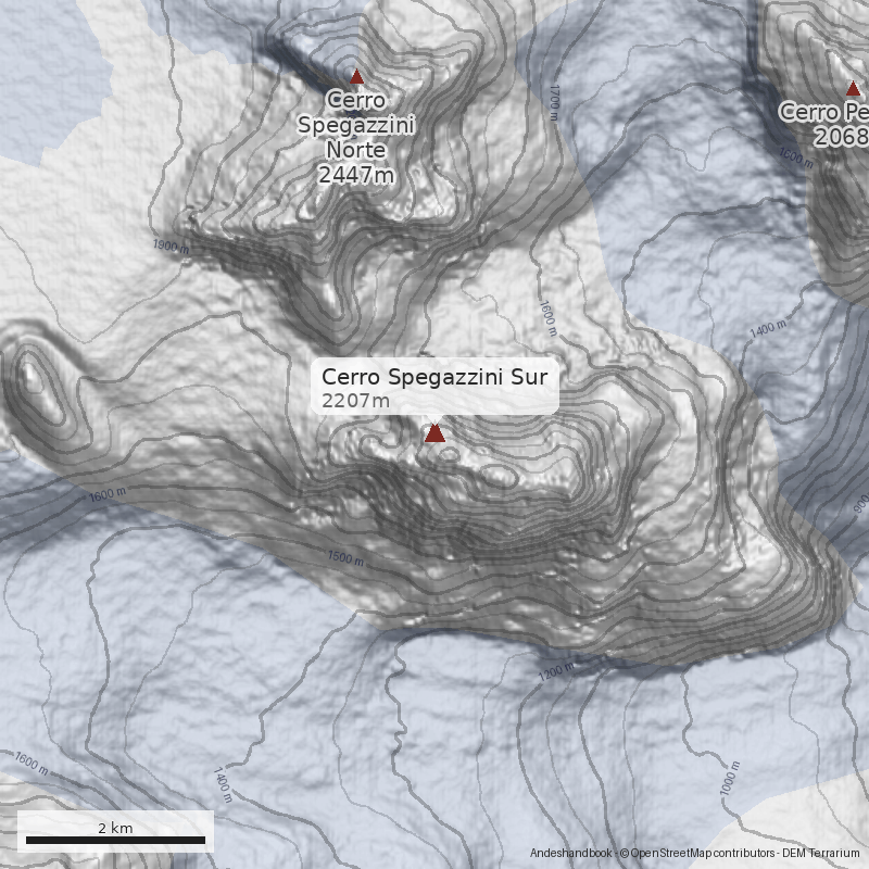 Mapa Cerro Spegazzini Sur