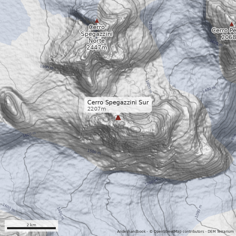 Mapa Cerro Spegazzini Sur