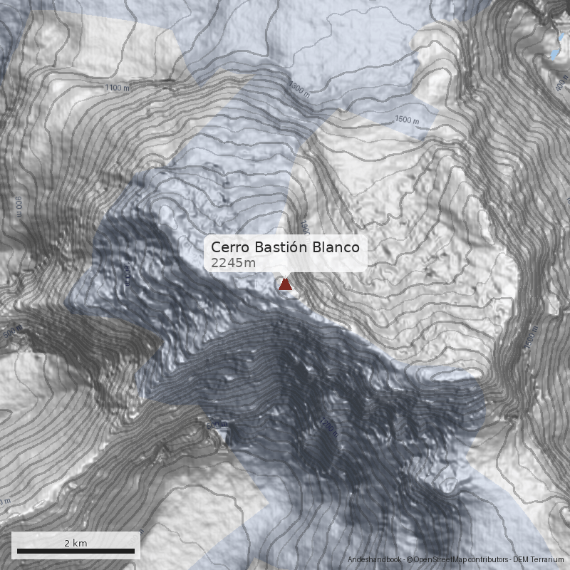 Mapa Cerro Bastión Blanco