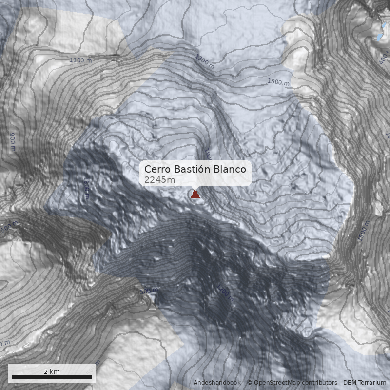 Mapa Cerro Bastión Blanco