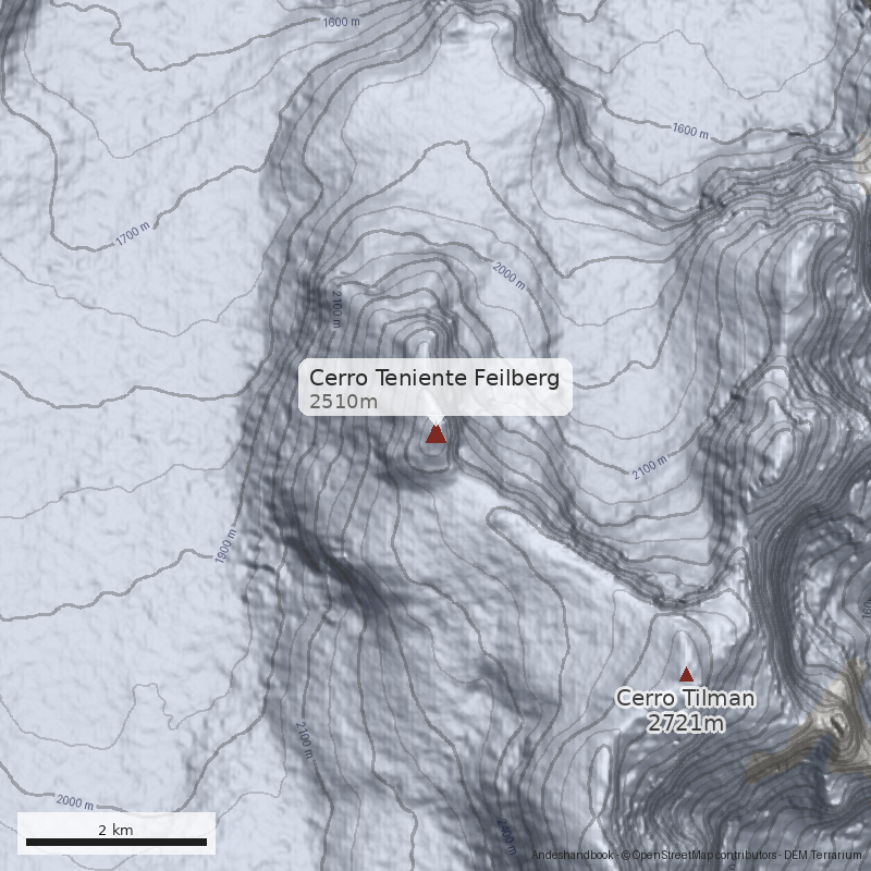 Mapa Cerro Teniente Feilberg